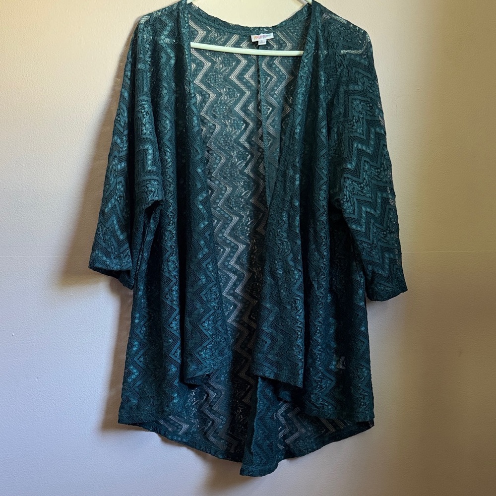 LuLaRoe Teal Cardigan Sweater